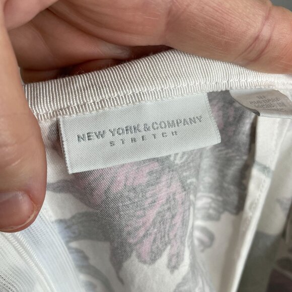 New York & Company Womens Pencil Skirt Size 10 Ivory COUNTRY FLORAL Corpcore - Picture 10 of 12